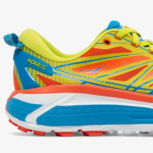 NWT Hoka Mafate Speed 2 Running Shoes Unisex Trail in Flame / Evening Primrose - Picture 16 of 16